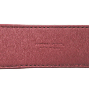 新品同様 ボッテガヴェネタ 563992 イントレチャート レザー レッド 赤 ショルダーストラップ 1062【中古】BOTTEGA VENETA