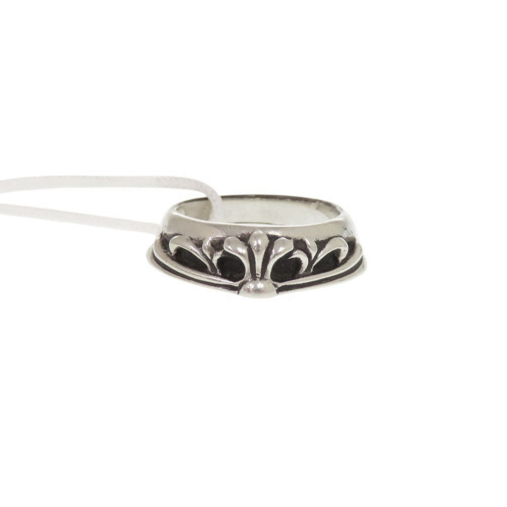 美品 クロムハーツ ハーフクラシック フローラルクロス シルバー925 14号 リング 指輪 1101【中古】CHROME HEARTS メンズ