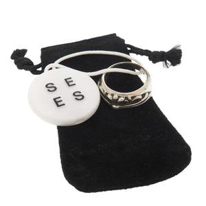 美品 クロムハーツ ハーフクラシック フローラルクロス シルバー925 14号 リング 指輪 1101【中古】CHROME HEARTS メンズ