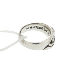 美品 クロムハーツ ハーフクラシック フローラルクロス シルバー925 14号 リング 指輪 1101【中古】CHROME HEARTS メンズ