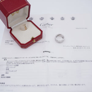 新品同様 カルティエ マイヨン パンテール ハーフダイヤ K18WG リング 750 指輪 ホワイトゴールド/ダイヤモンド ＃53 ジュエリー 1137【中古】CARTIER