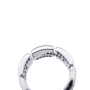 新品同様 カルティエ マイヨン パンテール ハーフダイヤ K18WG リング 750 指輪 ホワイトゴールド/ダイヤモンド ＃53 ジュエリー 1137【中古】CARTIER