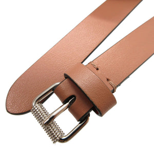 新品同様 クリスチャンルブタン ルビスパイク スタッズ 1205108 レザー ピンクベージュ レッド 赤 ベルト 1320【中古】Christian Louboutin