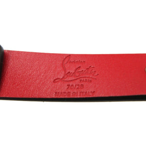 新品同様 クリスチャンルブタン ルビスパイク スタッズ 1205108 レザー ピンクベージュ レッド 赤 ベルト 1320【中古】Christian Louboutin