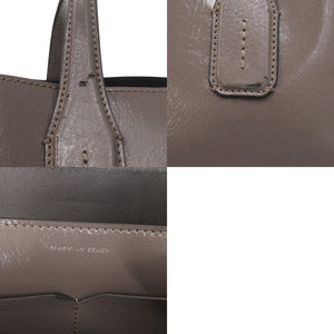 バーバリー 2WAY ソフトバナー パテントレザー グレー ショルダーバッグ 1332【中古】BURBERRY