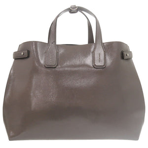 バーバリー 2WAY ソフトバナー パテントレザー グレー ショルダーバッグ 1332【中古】BURBERRY