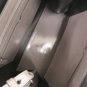 バーバリー 2WAY ソフトバナー パテントレザー グレー ショルダーバッグ 1332【中古】BURBERRY
