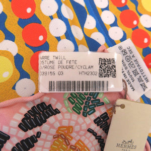 未使用 エルメス カレ90 コスチューム ドゥ フェテ シルク ローズ パープル ピンク スカーフ 1363【中古】HERMES コスチューム ドゥ フェット