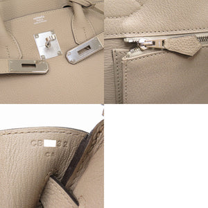 新品同様 エルメス バーキン30 トゴ トゥルティエールグレー シルバー金具 C刻印 ハンドバッグ  1372 【中古】 HERMES トゥルトゥレール グリトゥル