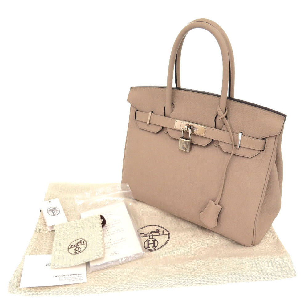新品同様 エルメス バーキン30 トゴ トゥルティエールグレー シルバー金具 C刻印 ハンドバッグ  1372 【中古】 HERMES トゥルトゥレール グリトゥル