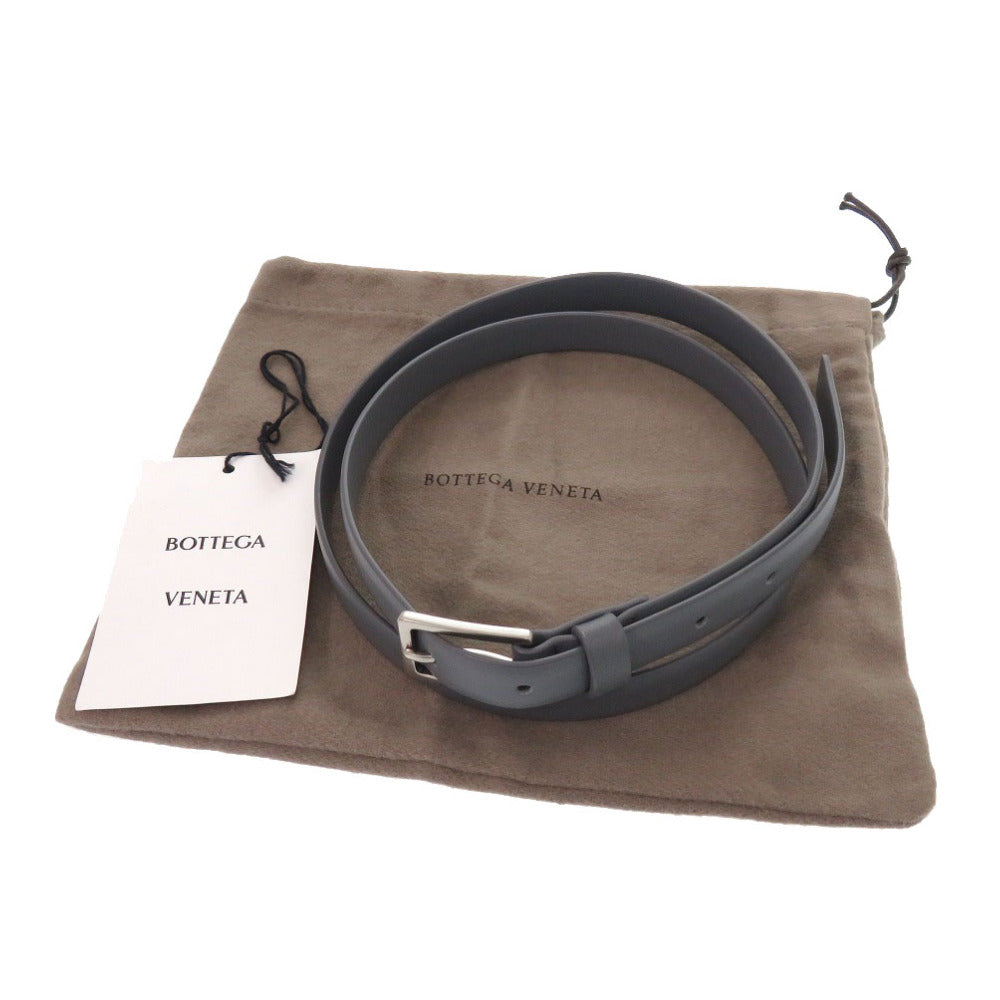 新品同様 ボッテガヴェネタ 657167 レザー グレー ベルト 1413【中古】BOTTEGAVENETA