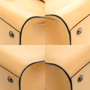 新品同様 デルボー ブリヨンMM レザー ベージュ 2WAY ハンドバッグ 茶 1429 【中古】 DELVAUX デルヴォー