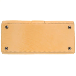 新品同様 デルボー ブリヨンMM レザー ベージュ 2WAY ハンドバッグ 茶 1429 【中古】 DELVAUX デルヴォー