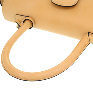 新品同様 デルボー ブリヨンMM レザー ベージュ 2WAY ハンドバッグ 茶 1429 【中古】 DELVAUX デルヴォー