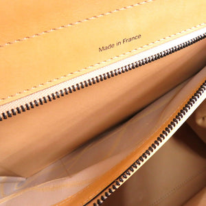 新品同様 デルボー ブリヨンMM レザー ベージュ 2WAY ハンドバッグ 茶 1429 【中古】 DELVAUX デルヴォー