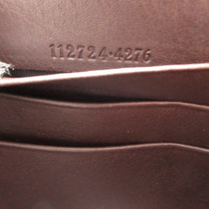 新品同様 グッチ グッチシマ 112724 レザー ブラウン 茶 ラウンドファスナー長財布 財布 1442【中古】GUCCI