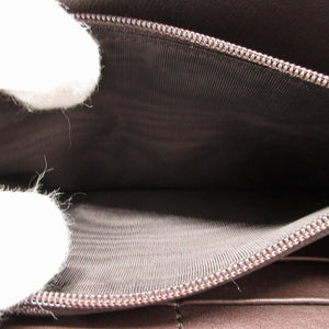 新品同様 グッチ グッチシマ 112724 レザー ブラウン 茶 ラウンドファスナー長財布 財布 1442【中古】GUCCI