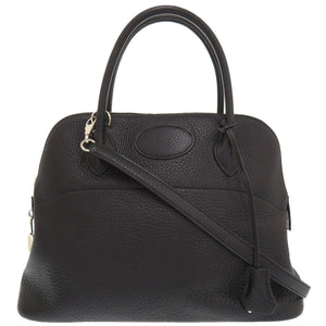 美品 エルメス ボリード31 トリヨンクレマンス ブラック シルバー金具 □F刻印 ハンドバッグ 黒 1486 【中古】 HERMES