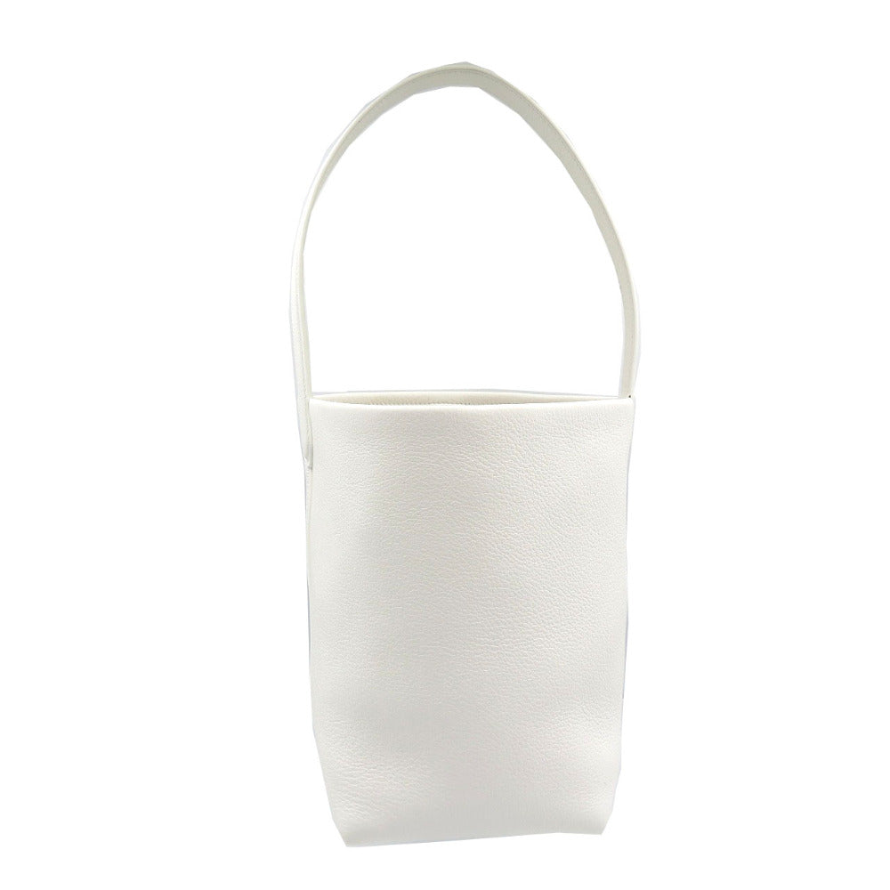 美品 ザロウ スモール N/S Park Tote W1314L129IVPD カーフ スウェード ホワイト トートバッグ 1537【中古】THE ROW