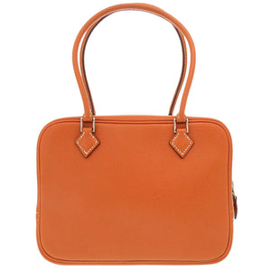 美品 エルメス ミニプリュム プリュム20 ヴォーエプソン コニャック シルバー金具 □I刻印 ハンドバッグ 茶 0001 【中古】 HERMES