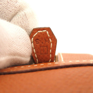 美品 エルメス ミニプリュム プリュム20 ヴォーエプソン コニャック シルバー金具 □I刻印 ハンドバッグ 茶 0001 【中古】 HERMES