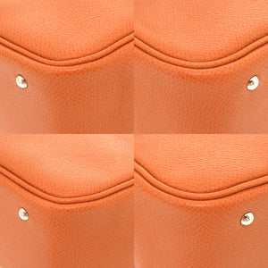 美品 エルメス ミニプリュム プリュム20 ヴォーエプソン コニャック シルバー金具 □I刻印 ハンドバッグ 茶 0001 【中古】 HERMES