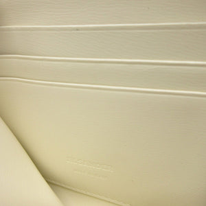 美品 ジルサンダー J07UI0017 レザー ホワイト 白 L字ファスナー財布 財布 0037【中古】JIL SANDER