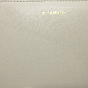 美品 ジルサンダー J07UI0017 レザー ホワイト 白 L字ファスナー財布 財布 0037【中古】JIL SANDER