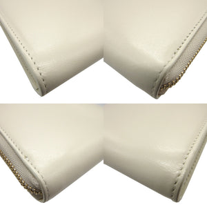 美品 ジルサンダー J07UI0017 レザー ホワイト 白 L字ファスナー財布 財布 0037【中古】JIL SANDER