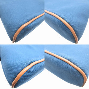 新品同様 エルメス キャンバス ブルー 青 ミニ ボリード ポーチ 0276【中古】HERMES