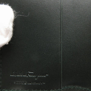 新品同様 サルヴァトーレ フェラガモ レザー グリーン 緑 6連 キーケース 0293【中古】Salvatore Ferragamo