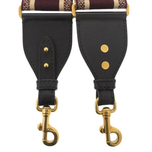 美品 クリスチャンディオール ショルダー ストラップ キャンバス ボルドー 赤 0295【中古】Christian Dior