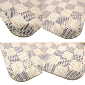 美品 ルイヴィトン ダミエ アズール アイボリー アクセサリーポーチ ネヴァーフルポーチ 0376【中古】LOUIS VUITTON