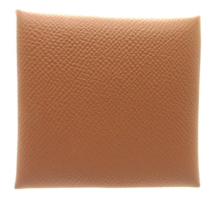 未使用 エルメス バスティア ヴォーエプソン ゴールド 茶 A刻印(2017年製) コインケース 財布 茶 0463【中古】HERMES