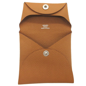 未使用 エルメス バスティア ヴォーエプソン ゴールド 茶 A刻印(2017年製) コインケース 財布 茶 0043【中古】HERMES
