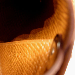 未使用 エルメス バスティア ヴォーエプソン ゴールド 茶 A刻印(2017年製) コインケース 財布 茶 0463【中古】HERMES