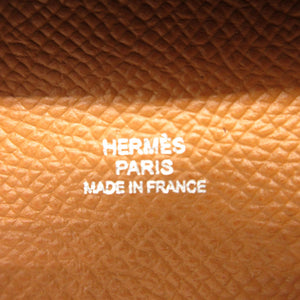 未使用 エルメス バスティア ヴォーエプソン ゴールド 茶 A刻印(2017年製) コインケース 財布 茶 0043【中古】HERMES