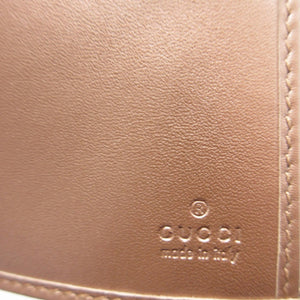 未使用 グッチ ラブリーハート 245723 GGキャンバス レザー ベージュ パープル 紫 Wホック長財布 財布 0474【中古】GUCCI