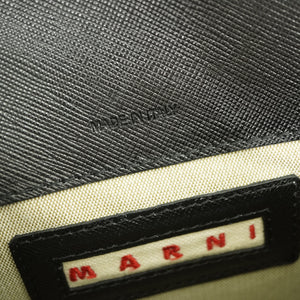 美品 マルニ トランク ショルダーバッグ レザー ブラウン/ブラック/レッド スリーカラー 0502【中古】MARNI