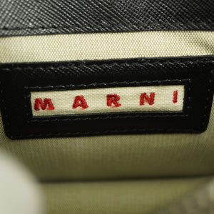 美品 マルニ トランク ショルダーバッグ レザー ブラウン/ブラック/レッド スリーカラー 0502【中古】MARNI