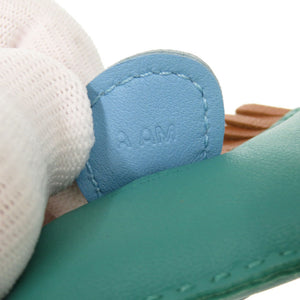 新品同様 エルメス ロデオPM アニョーミロ ヴェールヴェロン ゴールド セレステ A刻印(2017年製) バッグチャーム キーホルダー 0505 【中古】 HERMES