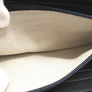 新品同様 ジミーチュウ フィリパ スタースタッズ レザー ネイビー 紺 ラウンドファスナー長財布 財布 0510【中古】JIMMY CHOO