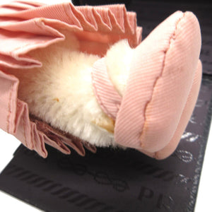 美品 プラダ 1ARI23 ベア クマ ピンク アイボリー バッグチャーム キーホルダー 0512【中古】PRADA