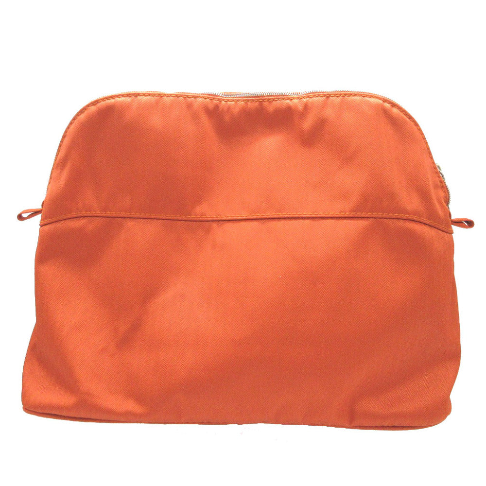新品同様 エルメス ボリードポーチ 30 GM キャンバス オレンジ ポーチ 0578【中古】HERMES