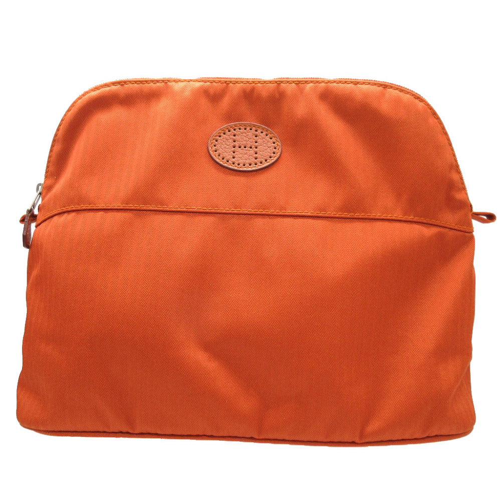新品同様 エルメス ボリードポーチ 30 GM キャンバス オレンジ ポーチ 0578【中古】HERMES