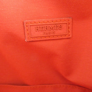 新品同様 エルメス ボリードポーチ 30 GM キャンバス オレンジ ポーチ 0578【中古】HERMES