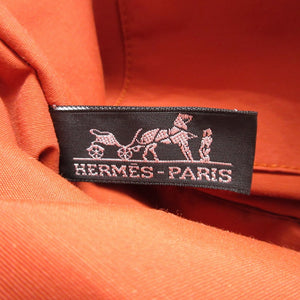 新品同様 エルメス ボリードポーチ 30 GM キャンバス オレンジ ポーチ 0578【中古】HERMES