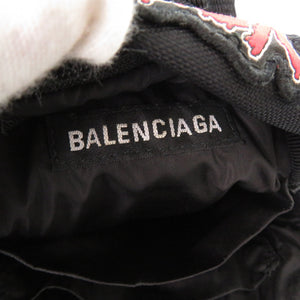 美品 バレンシアガ オーバーサイズド ミニバックパック 656328 ナイロン ブラック ショルダーバッグ 黒 0584【中古】BALENCIAGA ユニセックス