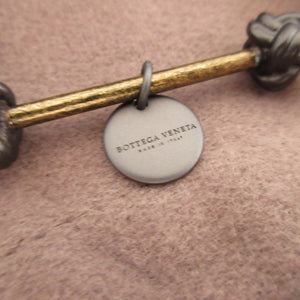 未使用 ボッテガヴェネタ 497756 メタル ブラウン 茶 キーホルダー 0616【中古】BOTTEGA VENETA