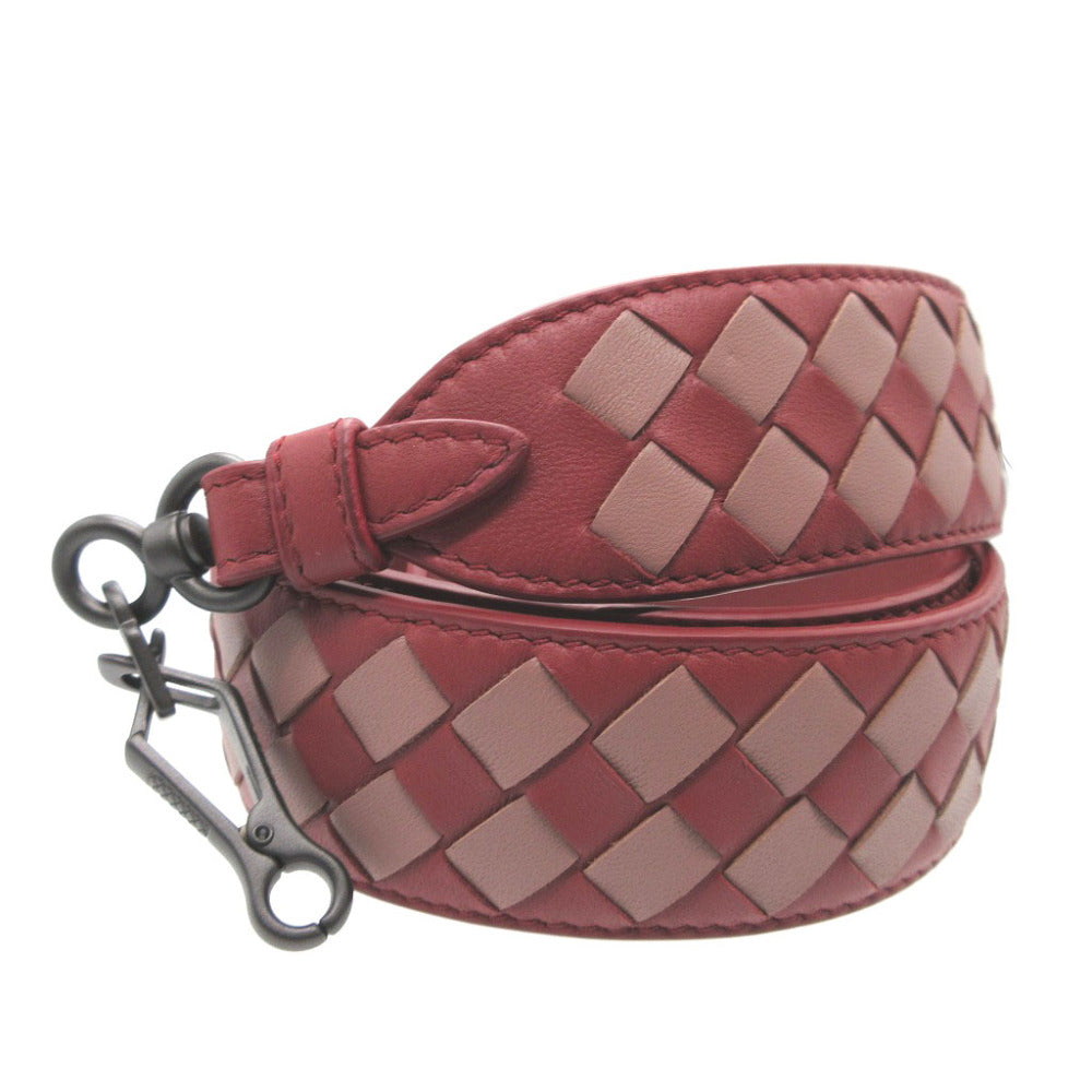 新品同様 ボッテガヴェネタ 563992 レザー レッド 赤 ショルダーストラップ 0623【中古】BOTTEGA VENETA